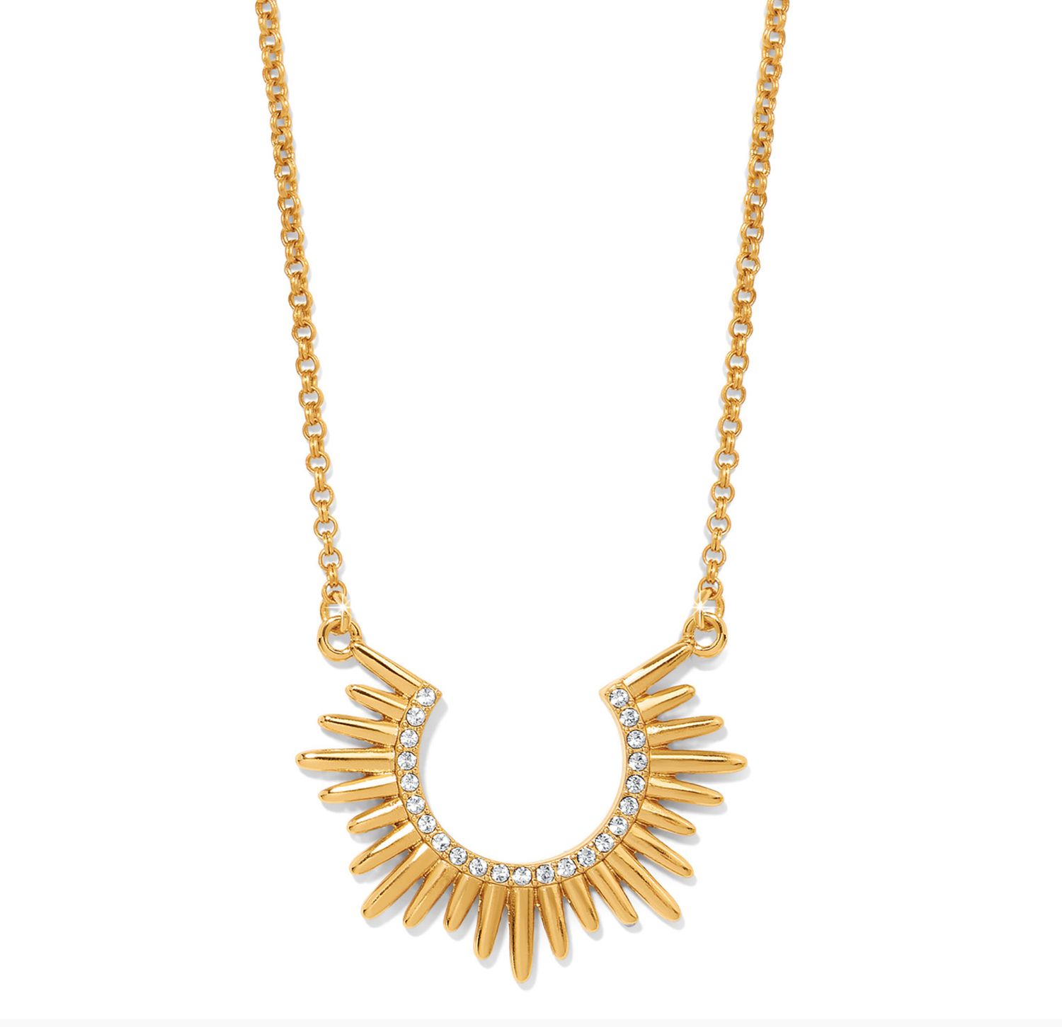 Gold Solara Crescent Necklace