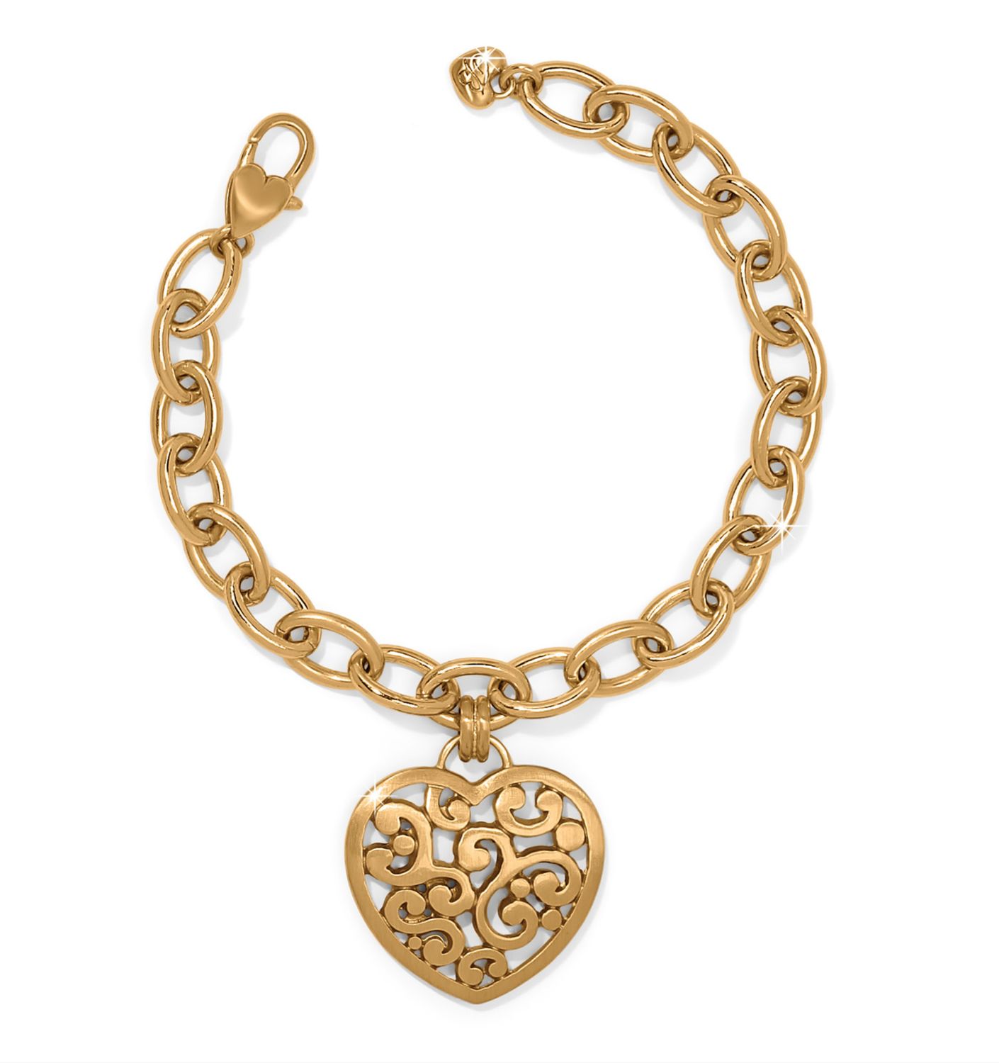 Gold Contempo Medallion Heart Bracelet