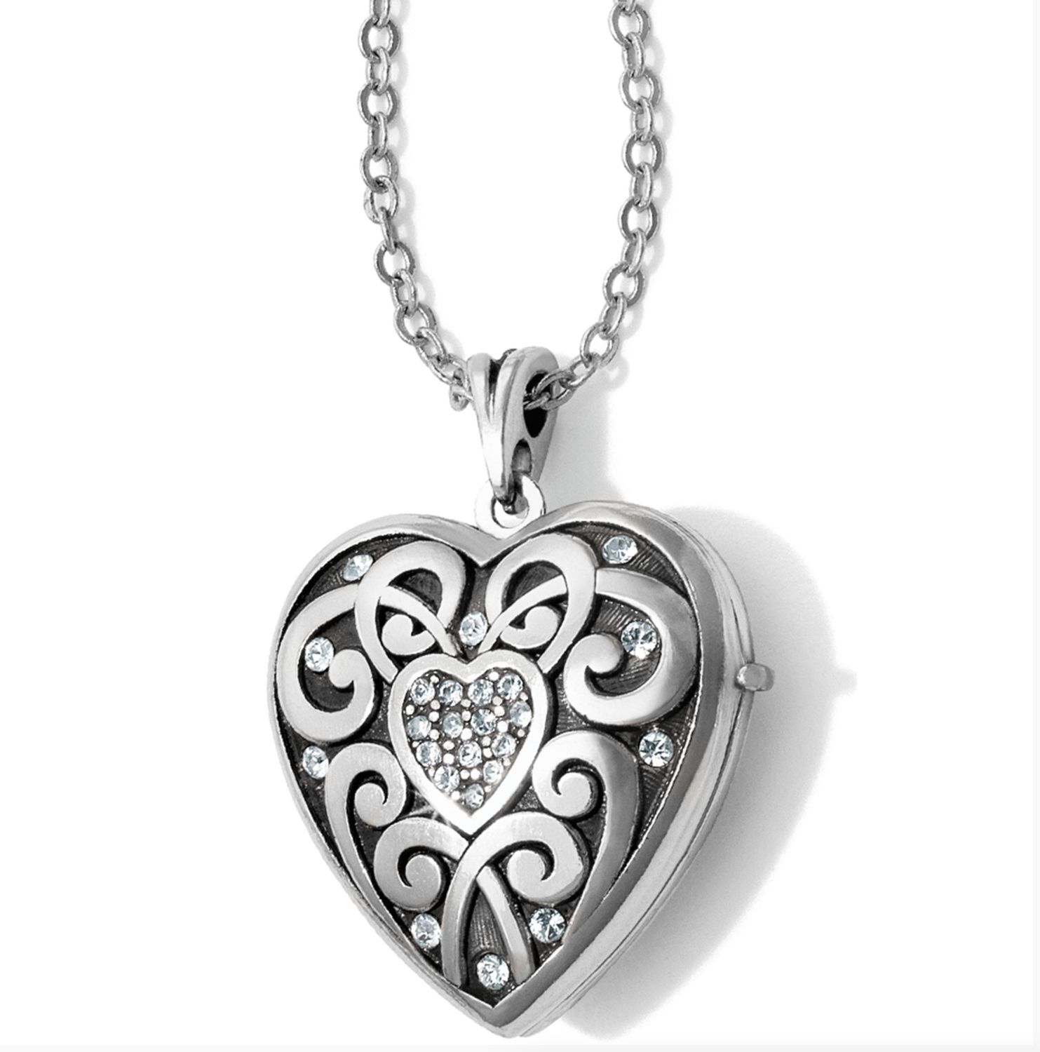 Sweet Memory Locket Necklace Silver