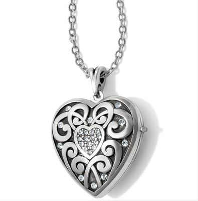 Sweet Memory Locket Necklace Silver