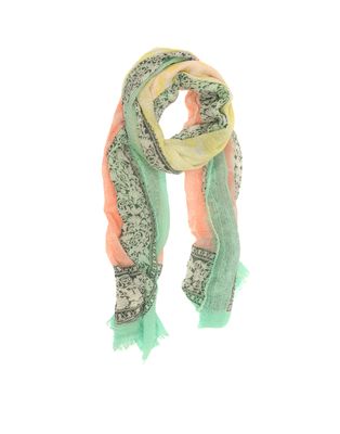 Mint Paisley Border Scarf