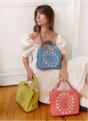 Flora Laser Cut Out Crossbody Tote