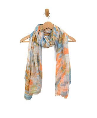 Orange Abstract Brush Stroke Scarf