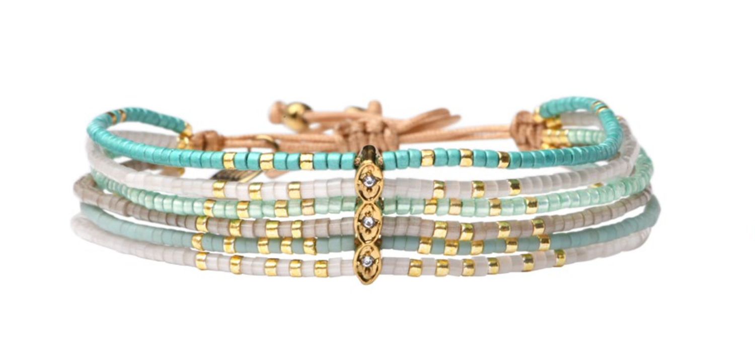 Belle Laguna Beach  Seed Bead Bracelets, Size: Aya 6  Strand