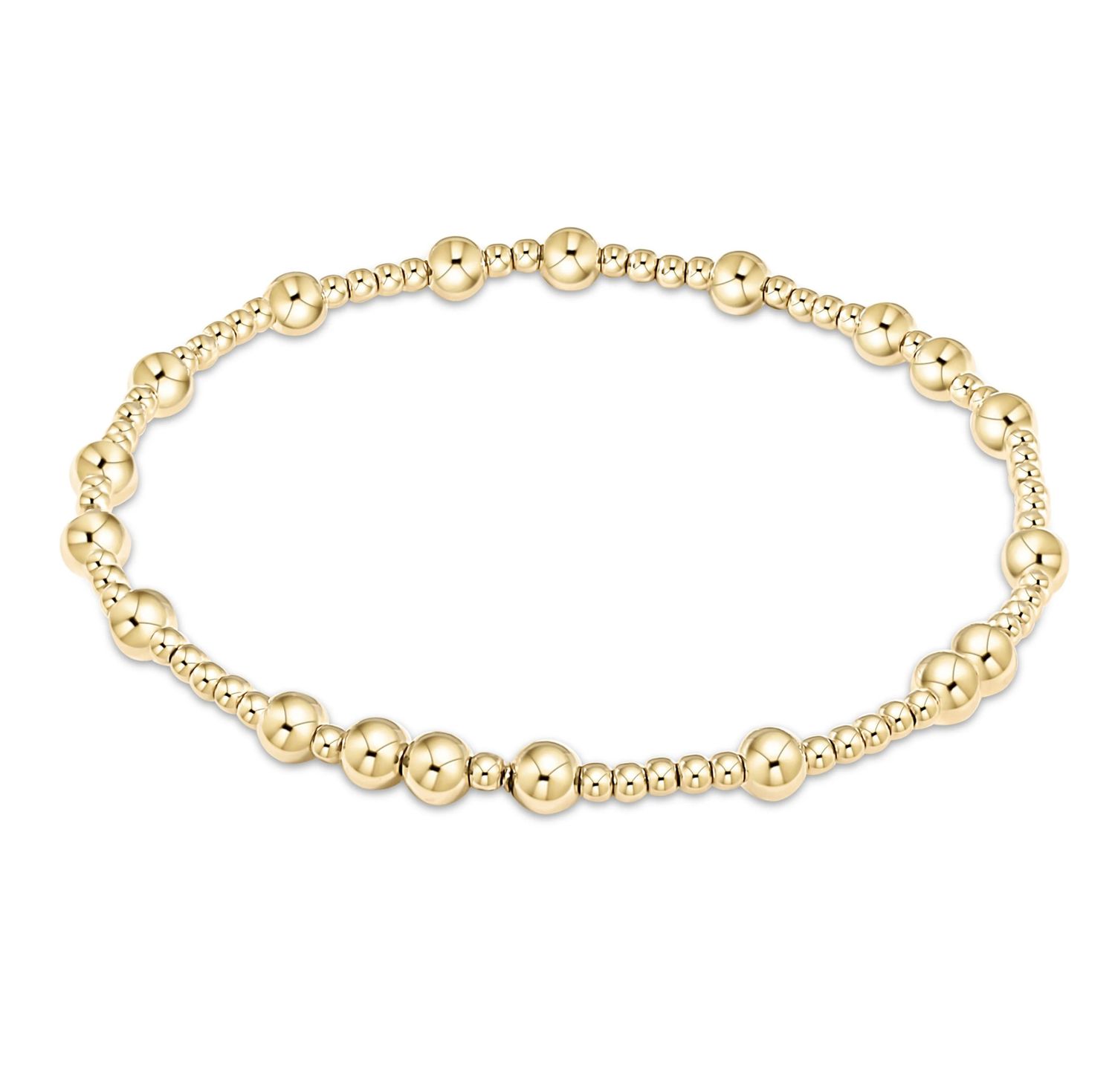 Hope Unwritten Gold Bead Bracelet, Size: 4mm