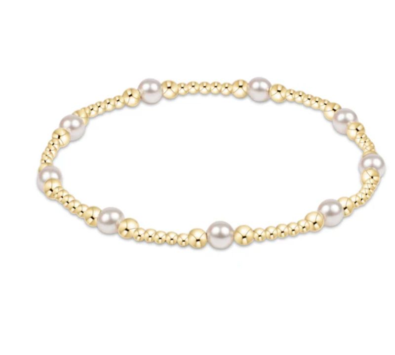 Classic Purpose Pattern Pearl  Bead Bracelet