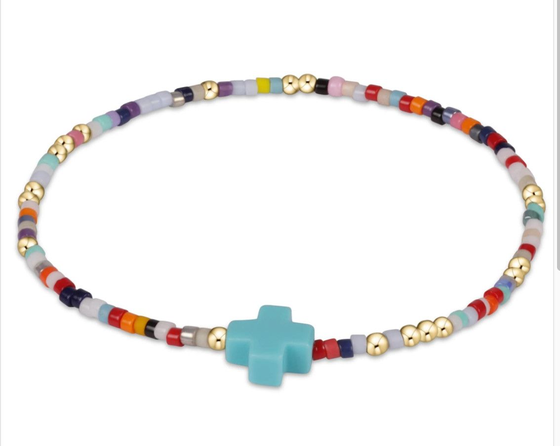 Hope Unwritten Signature Cross Bracelet, Color: Hot Mess, Size: Regular