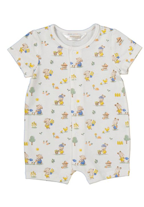 Sunny Short Romper, Color: Bunny, Size: 12. 12-18m