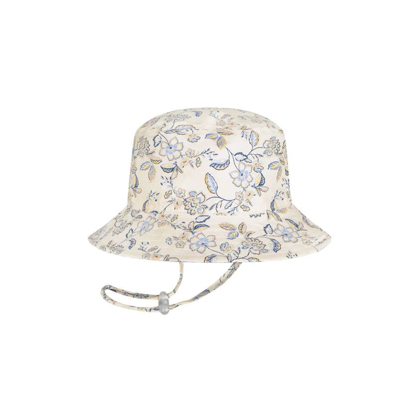 Nora Natural Bucket Hat, Size: Small 0-12m