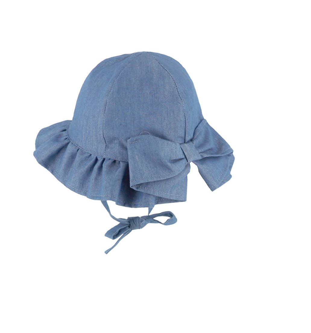 Bluestone Blue Bow Hat, Size: 42. 0-6m