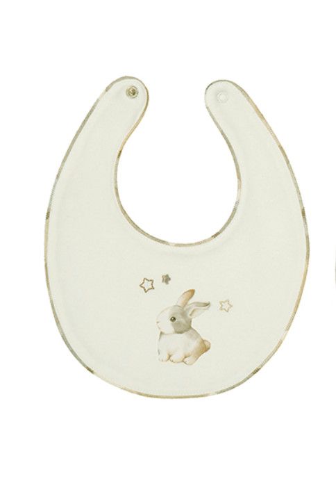 Crude Natural Bunny Bib, Color: Bunny &amp; Stars
