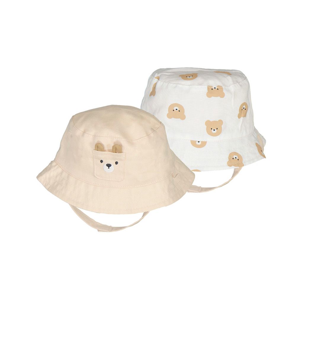 Pottery Teddy Bear Reversible Hat, Size: 40. Newborn
