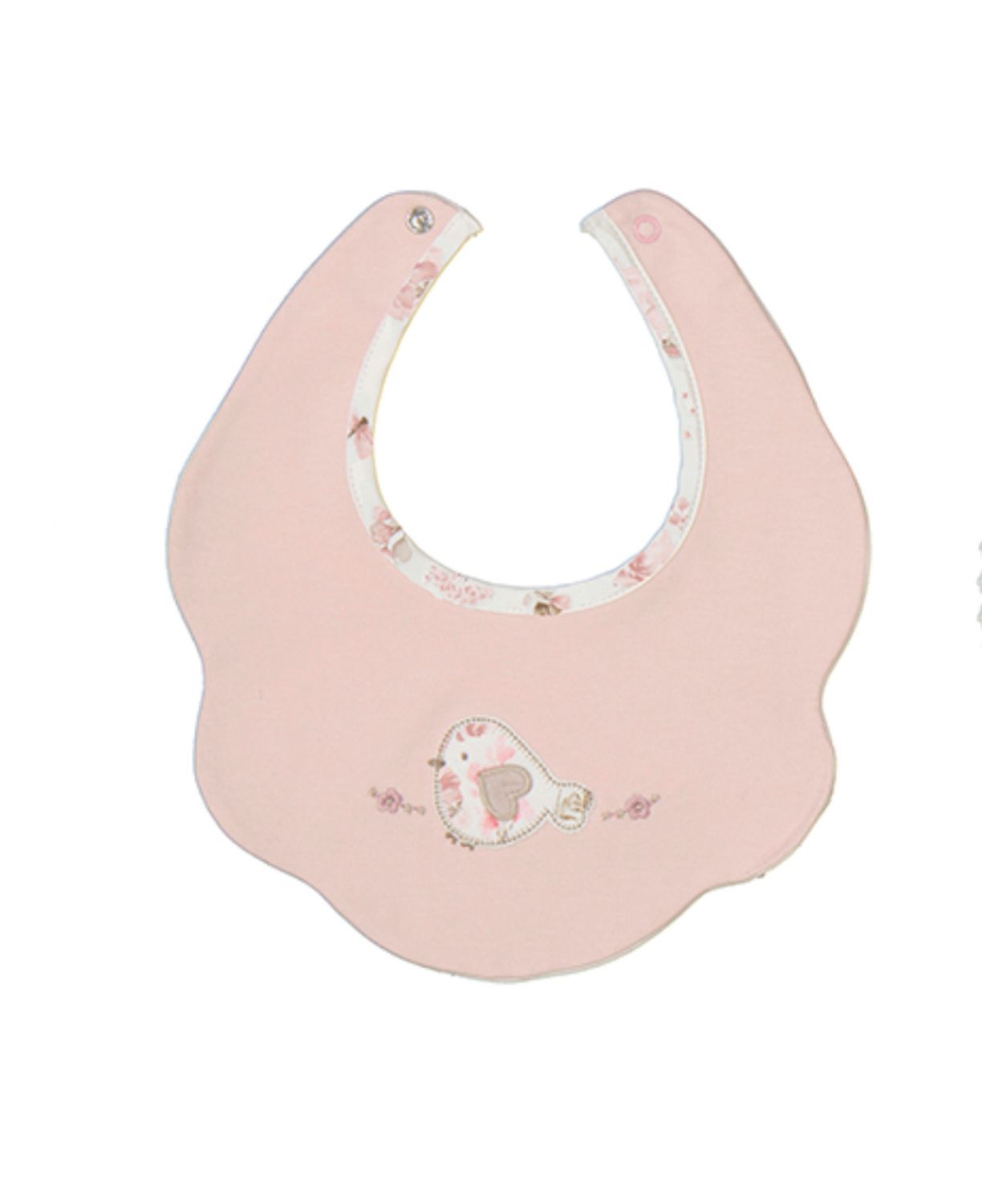 Floral and Pink Rubor Bib, Color: Solid