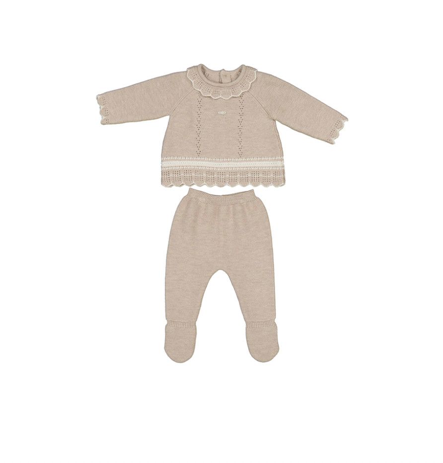 Nuez Vig Walnut Knit Leg Warmer Set, Size: 0-1. Newborn