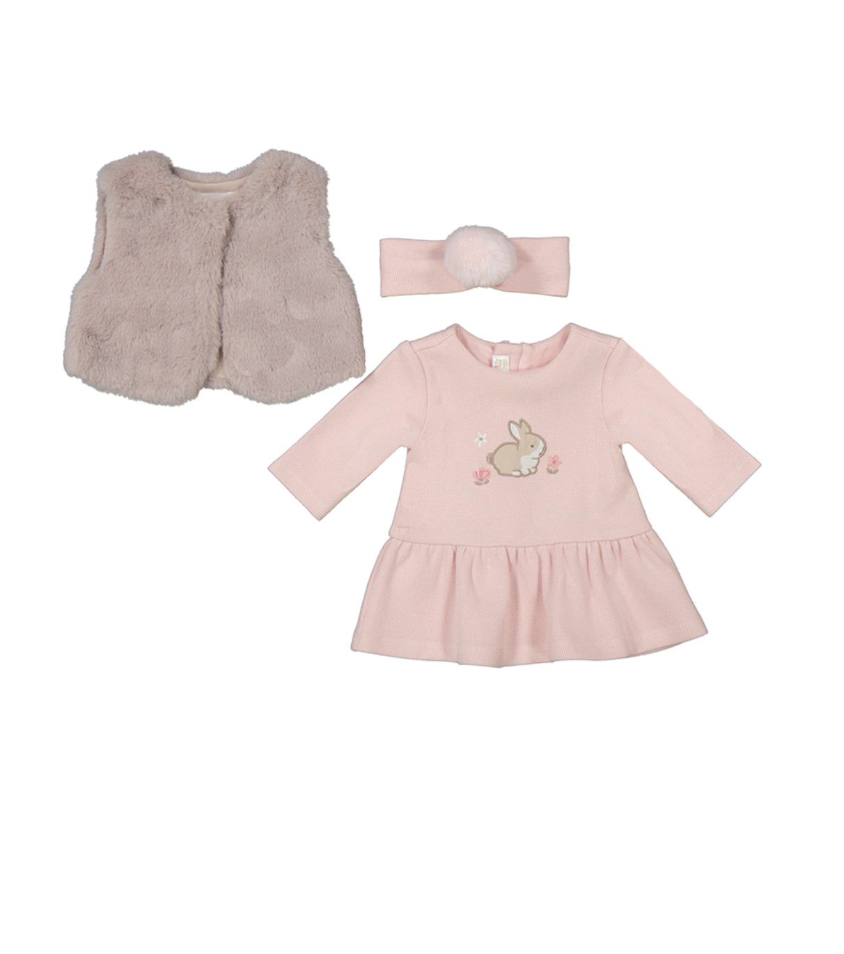 Rubor Blush Dress with Vest &amp; Headband, Size: 2-4. 3-6m
