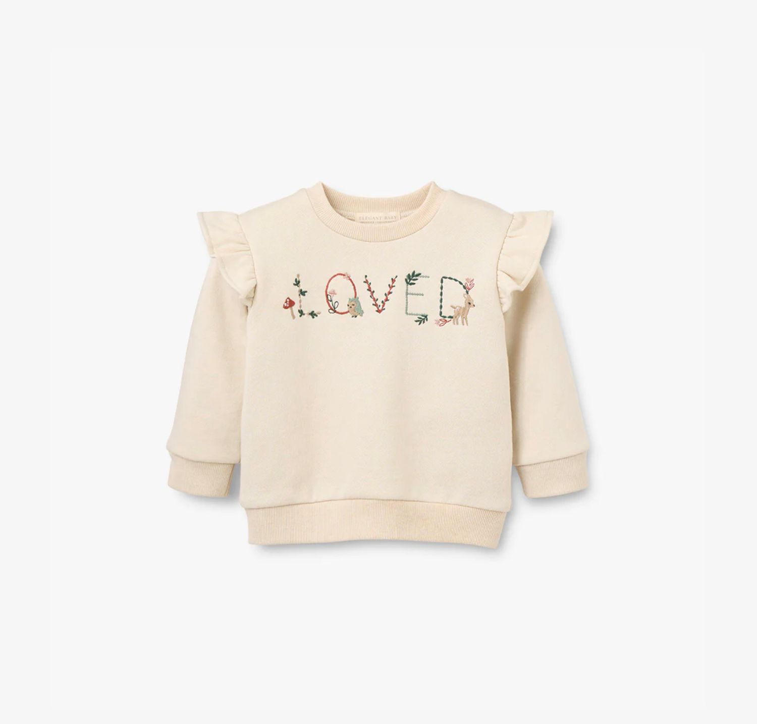 Rainy Day Loved Flutter Sleeve Pullover, Size: 6-9m