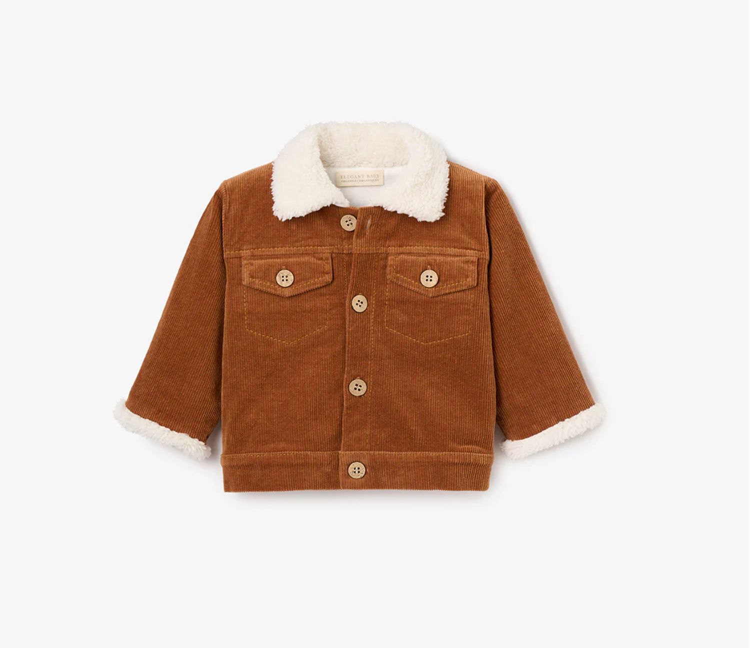 Rust Corduroy Jacket with Sherpa Collar , Size: 6-9m