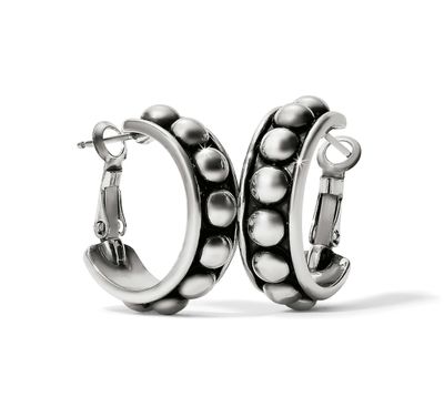 Pretty Tough Stud Medium Leverback Hoop Earrings