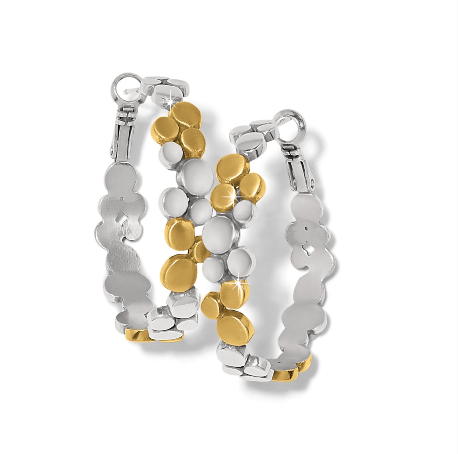 Pebble Edge Large Hoop Earrings