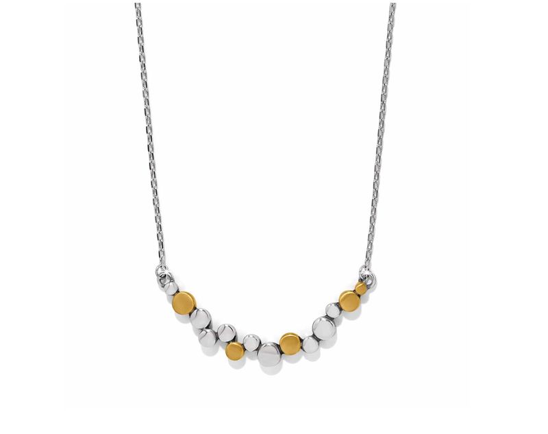 Pebble Edge Crescent Bar Necklace