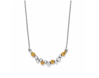 Pebble Edge Crescent Bar Necklace