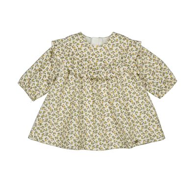 Aceituna Olive Floral Dress