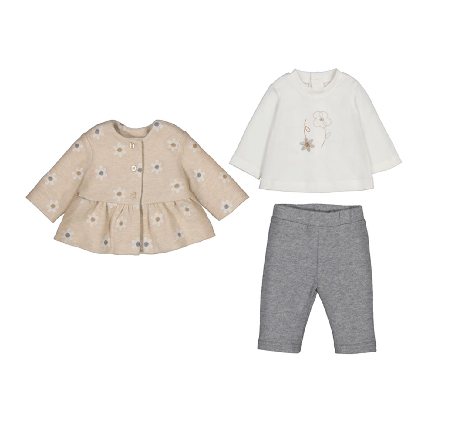 Sand Flower Legging 3 Piece Set, Size: 2-4. 3-6m