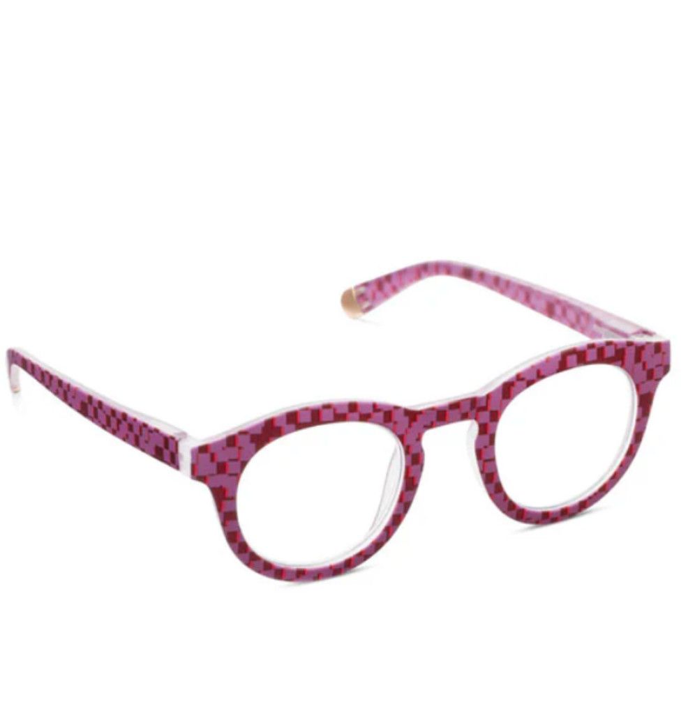Peepers Frame of Mind Pink Pixel Check, Strength: +1.50