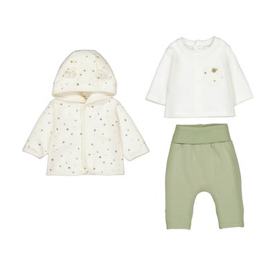 Sage Salvia Apple Dot 3 Piece Tracksuit Set