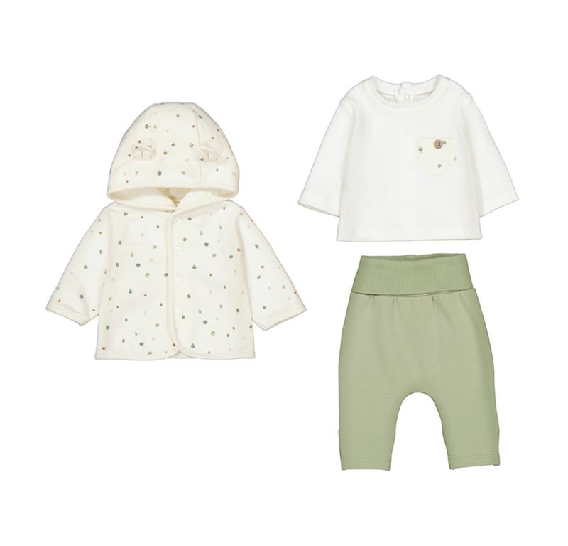 Sage Salvia Apple Dot 3 Piece Tracksuit Set