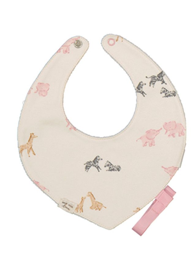 Zoo Animal Bib, Color: Orchid Pink Print, Size: 3m