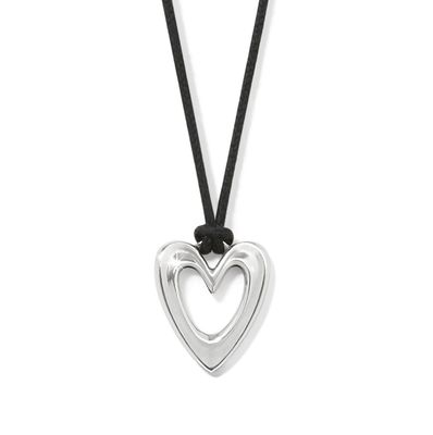 Cascade Open Heart Petite Cord Necklace
