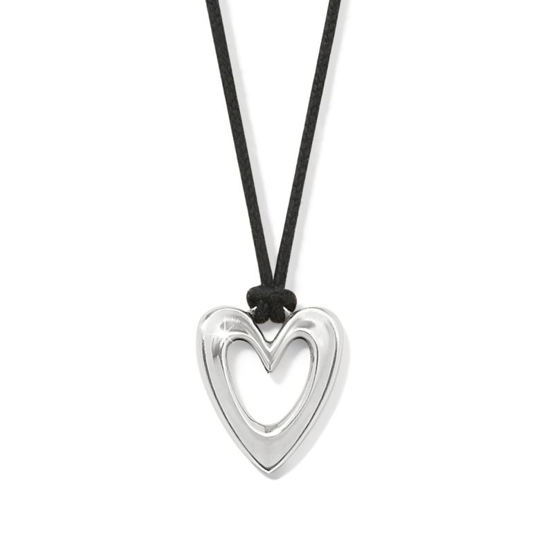 Cascade Open Heart Petite Cord Necklace