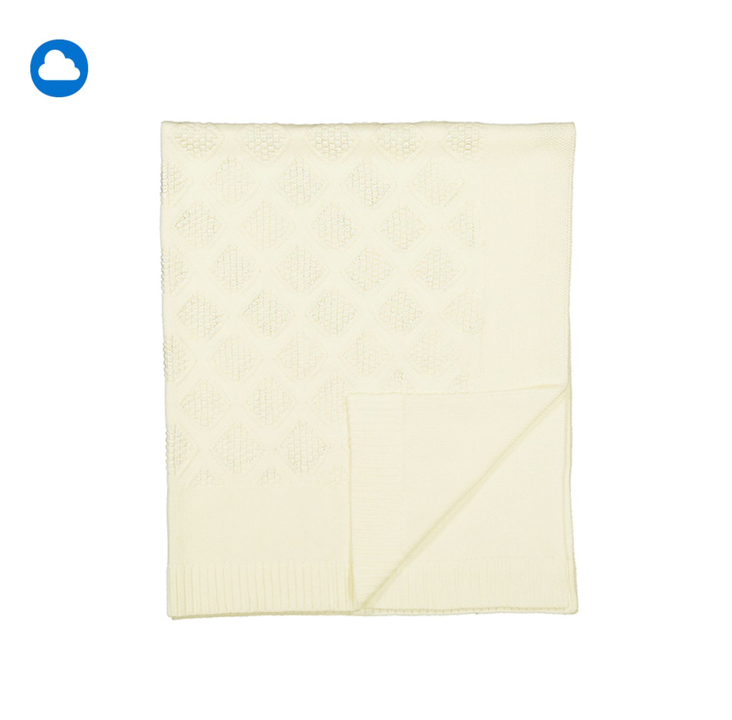 Cotton Shawl Blanket, Color: Natural Cream