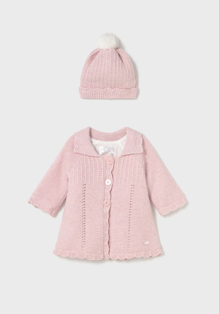 Pink Quartz Knit Coat &amp; Hat