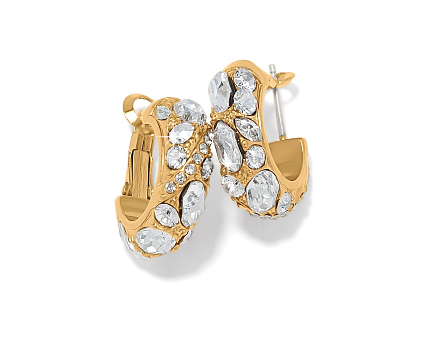 Trust Your Journey Hoop Earrings, Color: Gold