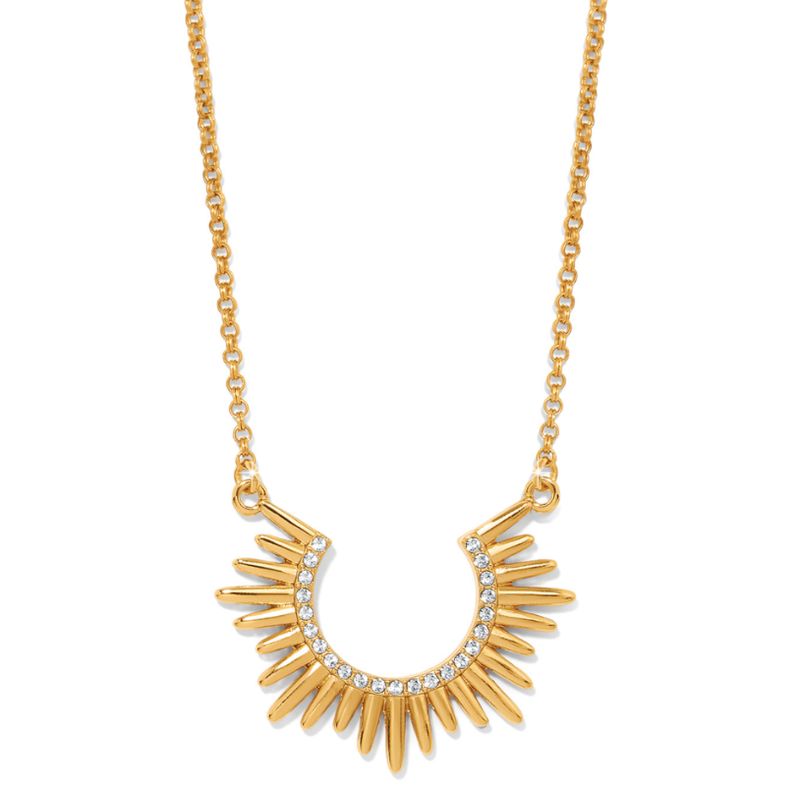 Gold Solara Crescent Necklace