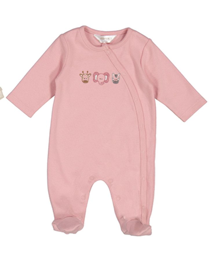 Orchid Pink Safari Body Suit, Size: 0-1. Newborn, Color: Solid