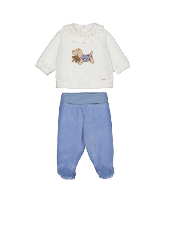 Dream Blue Puppy Leg Warmer Set, Size: 2-4. 3-6m