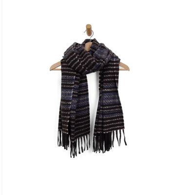 Shadow Stripe Fringe Scarf