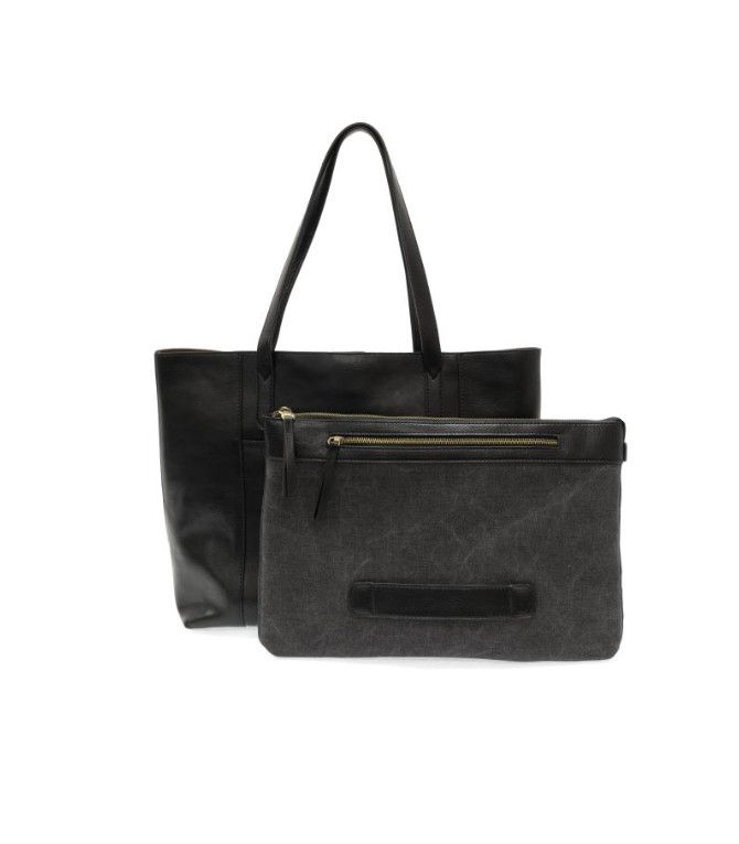 Sondra Laptop Tote, Color: Black