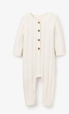 Whisper White Horseshoe Cable Jumpsuit