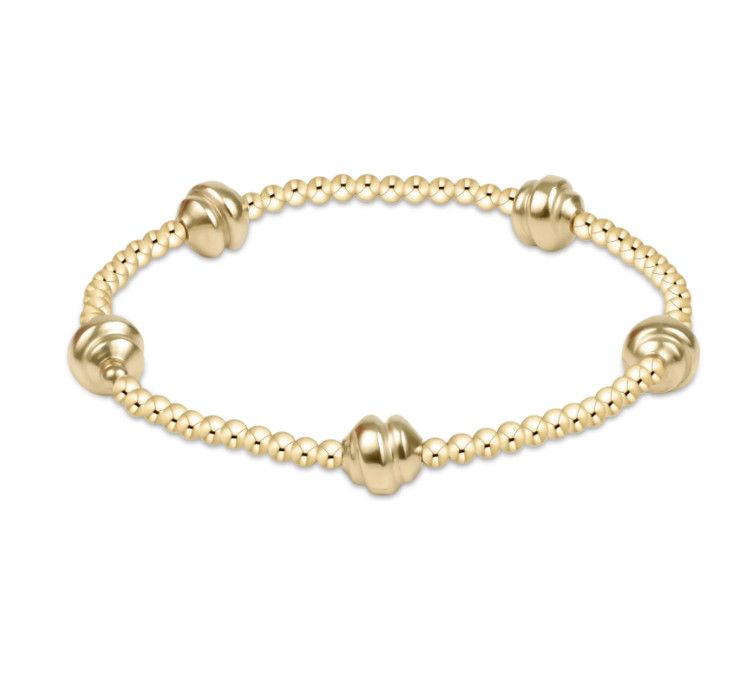 eNewton Admire Small Gold Bead Bracelet with tiny gold beads and stretch design, ideal for layering and daily wear
