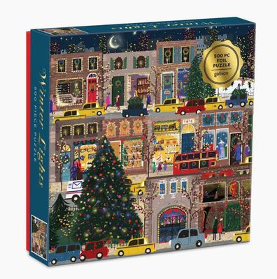 Winter Lights Foil Puzzle 500 Piece Puzzle