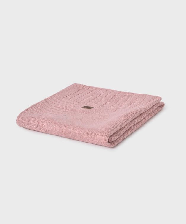 Knit Baby Blanket, Color: Orchid Pink
