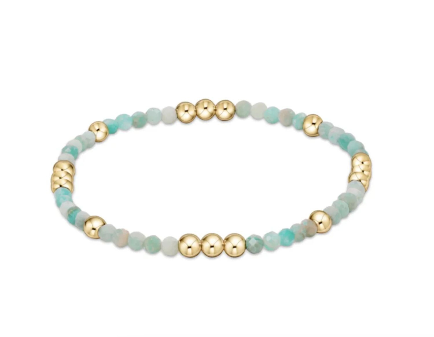 Worthy Pattern 3mm Bead Bracelet Amazonite