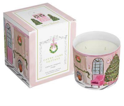 Candy Cane Cottage 2-Wick Gift Boxed Candle