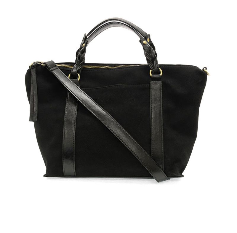 Mabel Faux Suede Tote, Color: Black