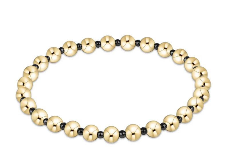 Faceted Hematite Grateful Pattern Bracelet