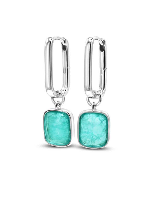 Luxe Cushion Hoops, Color: Silver, Size: Carpi Dream